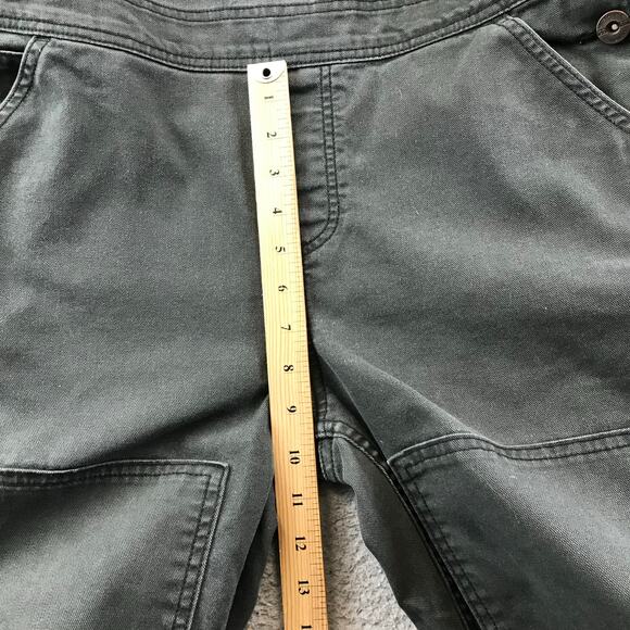 REI Co-op Bib Overalls Womens Size 8 Gray Trailsmith Double Knee Canvas Work - Picture 5 of 11